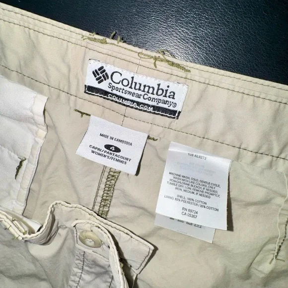 Vintage Columbia Women's Cargo Hiking Capris Gorpcore - Picture 8 of 8
